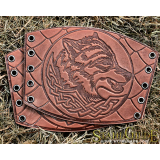 A Pair Leather Bracers Armor Wolves 